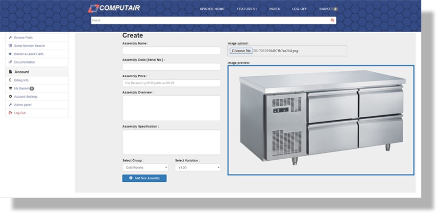new_assembly webspares selection software