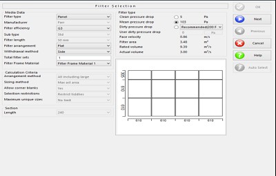 AHU filter selection